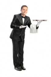 A butler is a servant. A butler is a servant.