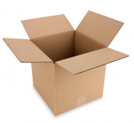 A simple cardboard box. A simple cardboard box.