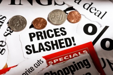 A slash in prices according to these newspaper clippings. A slash in prices according to these newspaper clippings.