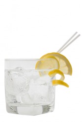 A glass of club soda or soda water. A glass of club soda or soda water.