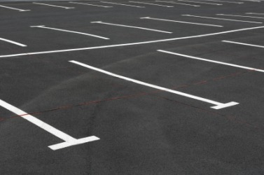 An empty parking space. An empty parking space.