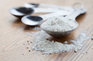 A tablespoon of flour. A tablespoon of flour.