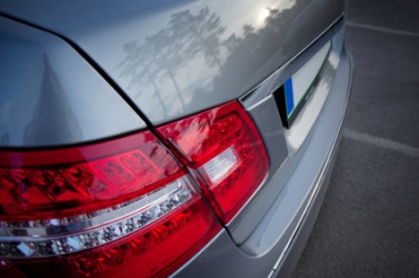 The taillight on an automobile. The taillight on an automobile.