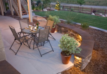 A pleasant terrace at sunset. A pleasant terrace at sunset.