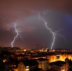 Dramatic lightning is part of this thunderstorm. Dramatic lightning is part of this thunderstorm.