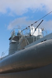 A close view of a U-boat. A close view of a U-boat.