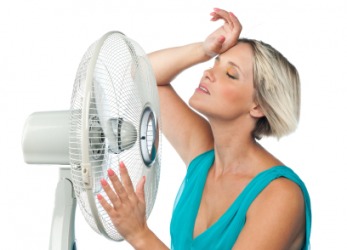 This woman finds the heat unbearable. This woman finds the heat unbearable.