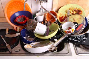 Washing these dishes will be quiet an undertaking. Washing these dishes will be quiet an undertaking.