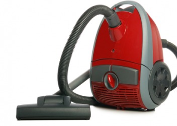 A cannister style vacuum cleaner. A cannister style vacuum cleaner.