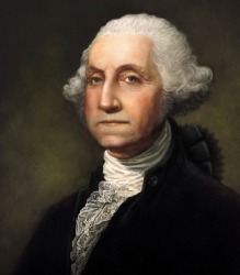 A portrait of George Washington. A portrait of George Washington.