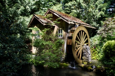 A picturesque water wheel. A picturesque water wheel.