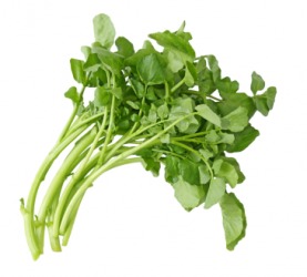 A bunch of watercress. A bunch of watercress.