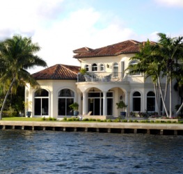 A waterfront house. A waterfront house.