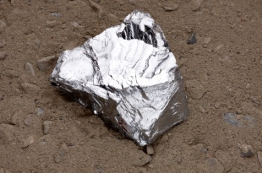 A zinc nugget. A zinc nugget.