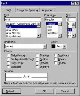 dialog box