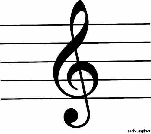 treble clef - Definition of