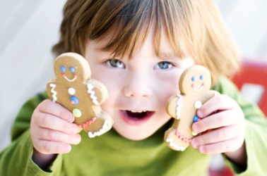 This child has taken two cookies. This child has taken two cookies.