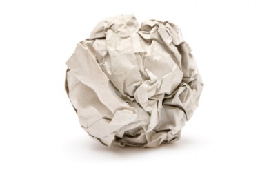 A wad of paper. A wad of paper.