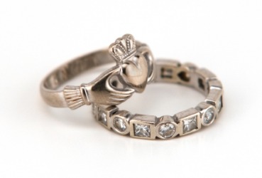 A ring with the claddagh symbol. A ring with the claddagh symbol.