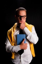 He seems to have qualms about his job. He seems to have qualms about his job.