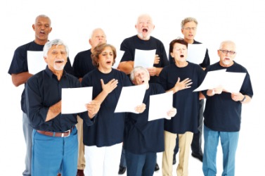 Active members of a choir. Active members of a choir.