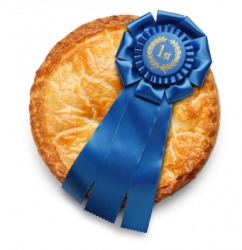 The winning pie in a bake-off. The winning pie in a bake-off.