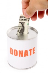 Making a donation. Making a donation.