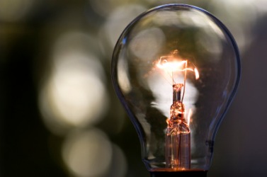 An incandescent light bulb. An incandescent light bulb.