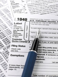 Documents for a United States income tax return. Documents for a United States income tax return.