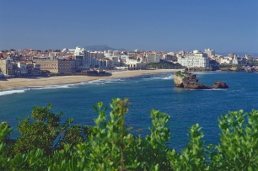 The seacoast city of Biarritz. The seacoast city of Biarritz.