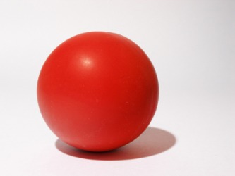 Red is an adjective to describe this ball. Red is an adjective to describe this ball.