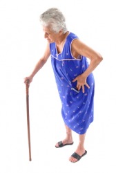 A frail old woman. A frail old woman.