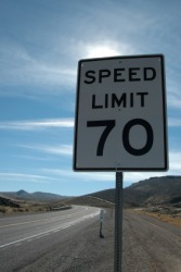 This is the maximum speed allowed on this road. This is the maximum speed allowed on this road.
