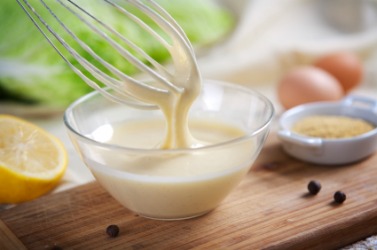 Homemade mayonnaise. Homemade mayonnaise.