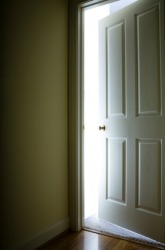 This door is ajar. This door is ajar.