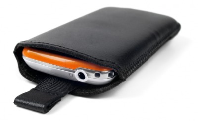 A cellphone encased. A cellphone encased.
