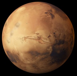 The planet Mars. The planet Mars.