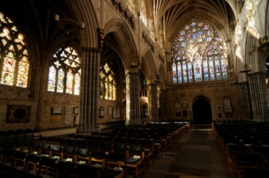 The cavernous interiior of a cathedral. The cavernous interiior of a cathedral.