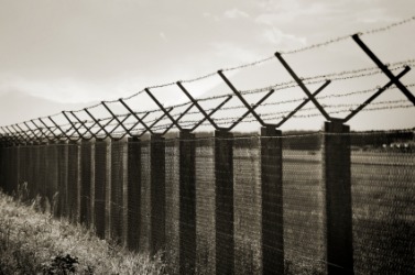 This fence forms a boundary. This fence forms a boundary.