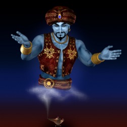 A genie will grant you three wishes. A genie will grant you three wishes.