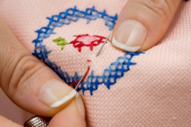 Embroidery is a handicraft. Embroidery is a handicraft.