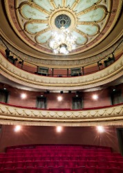 The mezzanine is the lowest balcony in a theater. The mezzanine is the lowest balcony in a theater.