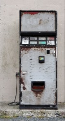 This vending machine is clearly out of order. This vending machine is clearly out of order.