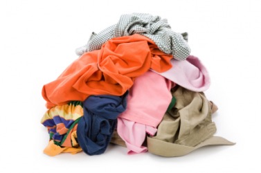 A pile of clothes. A pile of clothes.