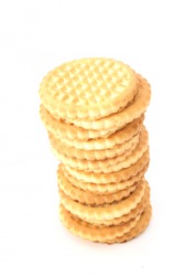 A stack of shortbread biscuits. A stack of shortbread biscuits.