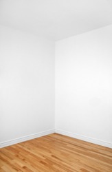 The corner of an empty room. The corner of an empty room.