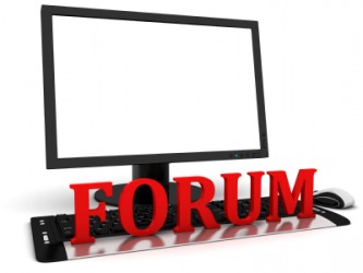 An online message board is an example of a forum. An online message board is an example of a forum.