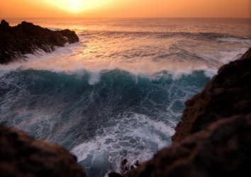 The movement of a tsunami can be described as gadarene. The movement of a tsunami can be described as gadarene.