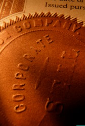 This seal has been impressed onto a certificate. This seal has been impressed onto a certificate.