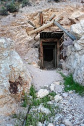 The entrance to an old abandoned mine. The entrance to an old abandoned mine.